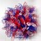 Royal Blue Metallic Mesh Ribbon, 10 inch x 30 feet(10Yard), Royal Blue with Royal Foil, Use for 4th of July Wreath